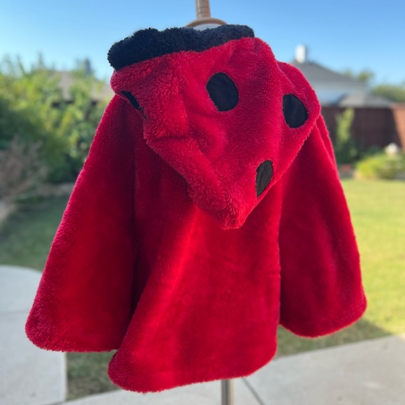 Ladybug hooded Poncho - Picture 3 of 10